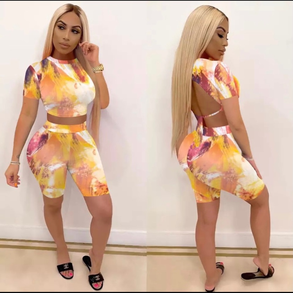 Women Summer Fashion 2pc Tie Dye Set (Mult.Sizes)